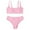 Pink, variant on Aoochasliy Bikinis for Women Clothes Women Striped Push Up High Cut Hight Waist Halter Bikini Set Two Piece Swimsuit