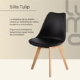 thumbnail image 3 of Comedor con Mesa en Vidrio Negro Moderna + 4 Sillas Tulip negro, 3 of 8