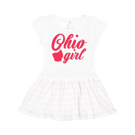 

Inktastic ohio girl cursive pink Gift Toddler Girl Dress