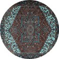 thumbnail image 1 of Ahgly Company Indoor Round Persian Light Blue Traditional Area Rugs, 8' Round, 1 of 4