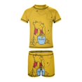 thumbnail image 5 of Winnie The Pooh Boys Two Piece Swimsuit Kids Swimwear Set Short Sleeve Bathing Suit Trunks And Shirt, 5 of 7