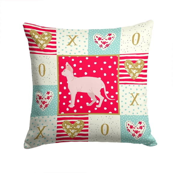 Sphynx Cat Love Fabric Decorative Pillow