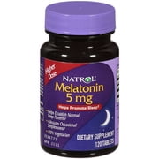Natrol Melatonin 5 Mg: Dietary Supplement 100% Vegetarian Sleep Aid, 120 ct
