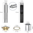 thumbnail image 2 of 100 Pack 2 Colors, 1/2 Inch Tulle Eyelet Clips 50 Phrases Per Color For (Gold), 2 of 5
