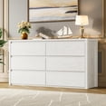 thumbnail image 1 of Commode à 6 Tiroirs pour Chambre, Grand Commode en Bois Sans Poignées, Grande Armoire de Rangement Moderne pour Salon, Couloir Entrée, 1 of 7