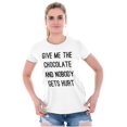 thumbnail image 4 of Give Me Chocolate Hurt Nobody Womens Slim Fit Graphic Tee Brisco Brands M, 4 of 5