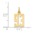 thumbnail image 4 of 14K Yellow Gold Charm Pendant Themed 93 Small Polished Elongated, 4 of 4