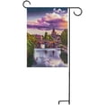 thumbnail image 5 of SKYSONIC Garden Flag Cityscape with Temple Neuf Double-Sided Printed House Sports Flag-12x18(in)-Polyester Decorative Flags for Courtyard Garden Flowerpot, 5 of 6