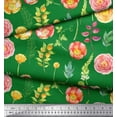 thumbnail image 2 of Soimoi Cotton Jersey Fabric Leaves & Begonia Floral Printed Craft Fabric by The Yard 58 Inch Wide, 2 of 3