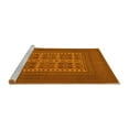 thumbnail image 2 of Ahgly Company Machine Washable Indoor Square Southwestern Yellow Country Area Rugs, 3' Square, 2 of 4