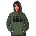 thumbnail image 4 of Fluent in Sarcasm Funny Attitude Unisex Plus Fleece Graphic Hoodie Brisco Brands 2X, 4 of 5
