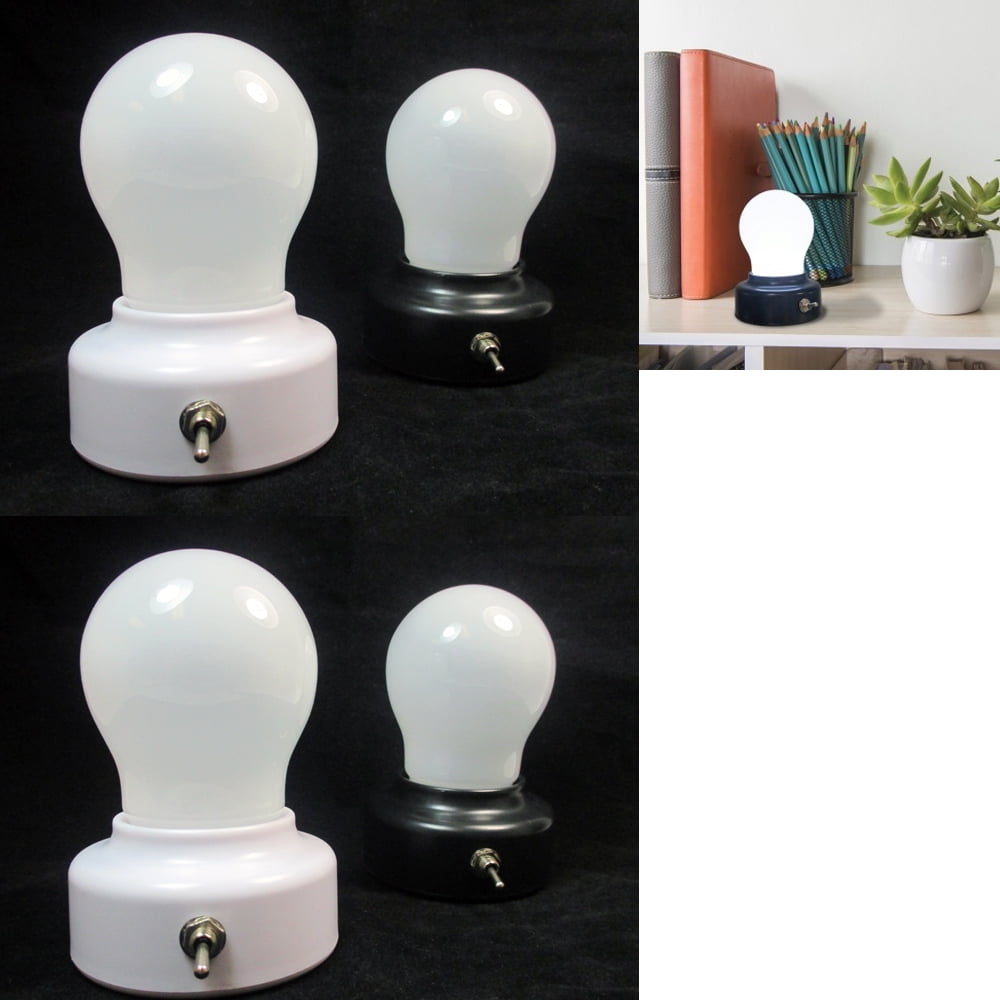 4 LED Light Bulb Set Portable Lamp Closet Battery Operated Home