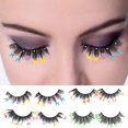 thumbnail image 5 of GHSOHS Colorful Eyelashes Natural Thick Curly Eyelash Clusters Stage Makeup A Boxed False Eyelashes Lashes Extension Kit Glitter Lash Clusters, 5 of 5