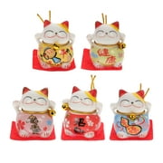 Japanese Maneki Neko Cat Figurines Cat for Home or Office Display, Car Decoration, Gift for Friends or Colleagues