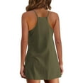 thumbnail image 6 of Lolmot 2 Piece Outfits for Women Summer Casual Vacation Dresses Sexy V-Neck Spaghetti Strap Cami Tops Solid Pockets Mini Sundress with Shorts Set on Clearance, 6 of 7
