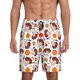 thumbnail image 1 of Balery Turkey And Thanksgiving2 Pantalones cortos de pijama de punto de algodón para hombre con cinturilla y bolsillos-Medium, 1 of 6