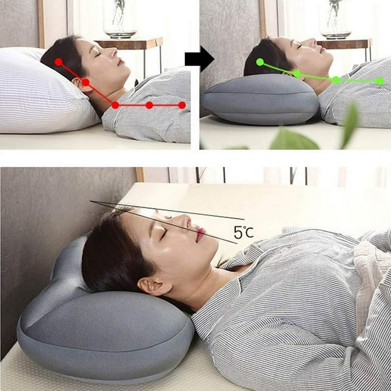 Microbead Pillow Small Pillows for Sleeping and Traveling Bean Bag Nap Pillow for Adults Contour Bed Pillow