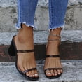 thumbnail image 1 of Zapatos de mujer Color Cinturón Leopardo Correa transparente Tacón medio Sandalias de moda Wmkox8yii  hj789, 1 of 1
