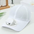 thumbnail image 2 of Glisme Sun Hat With Fans For Men Women Adult Solar Fan Hat For Outdoor Baseball Cap Built In Usb Solar Fan Power Supply Summer Cooling Bucket Hat White, 2 of 3