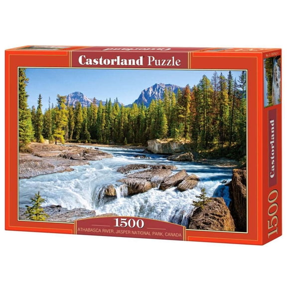 1500 Piece Jigsaw Puzzle, Athabasca River, Jasper National Park, Canada, Mountains and River, Adult Puzzles, Castorland C-150762-2