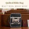 thumbnail image 6 of ZUXONGSY French Bulldog Print Bible Case for Women Lightweight Bible Protective Carrier Sturdy Scripture Bag with Handle Journal Case for Daily Commuter, 6 of 7