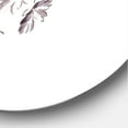 thumbnail image 3 of Designart 'Pink Wild Roses With Monochrome Leaves' Traditional Circle Metal Wall Art 23x23 - Disc of 23, 3 of 5