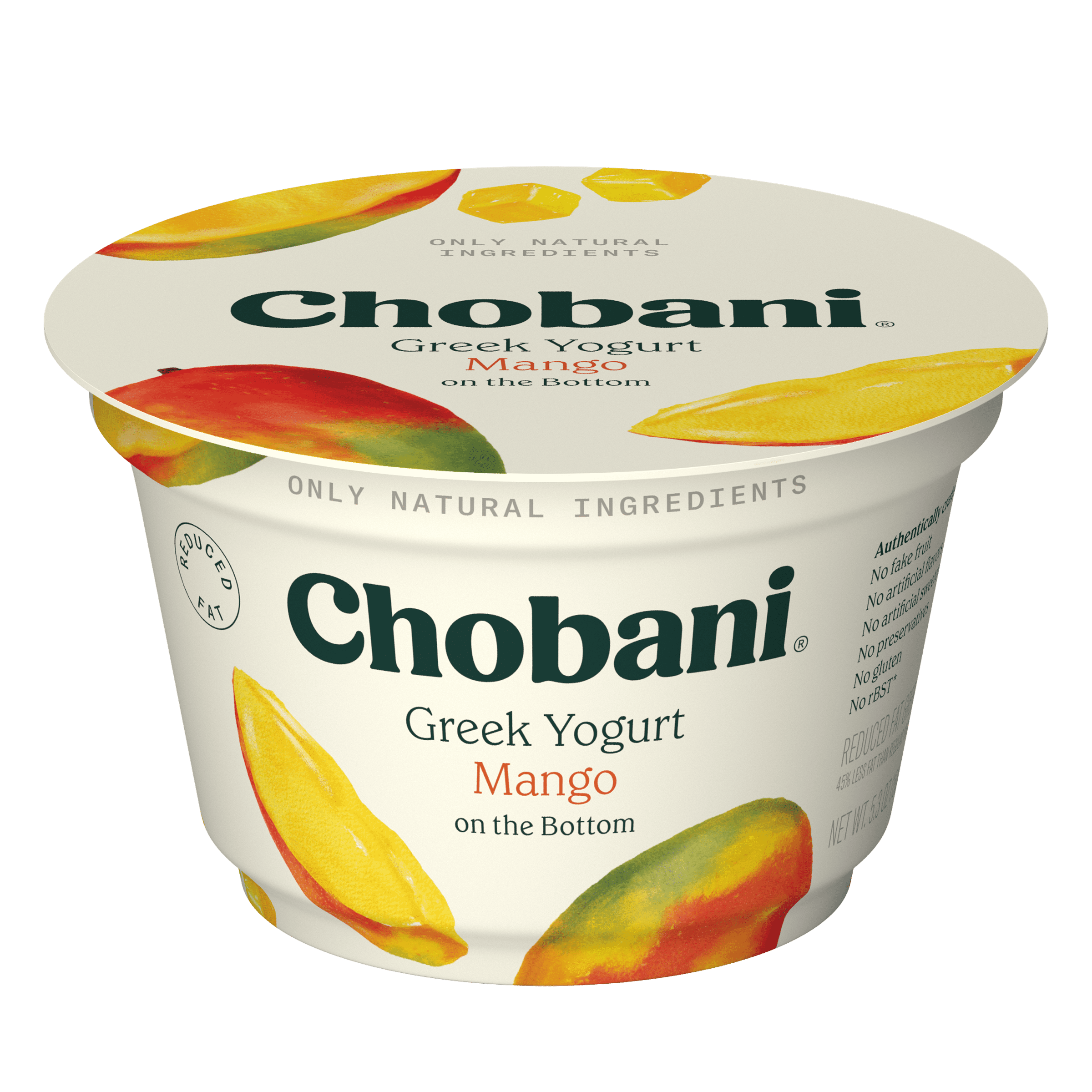 Chobani Low-Fat Greek Yogurt Mango on The Bottom 5.3 oz Cup