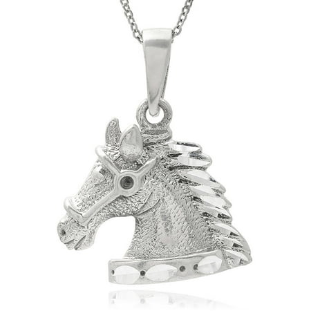 Brinley Co. Women's Sterling Silver Horse Head Pendant Fashion Necklace