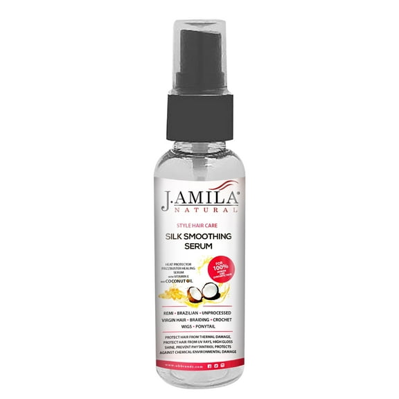 J. AMILA Coconut Oil Hair Serum 2oz | Frizz Control & Curly Styling with Vitamin E