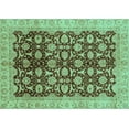 thumbnail image 1 of Ahgly Company Indoor Rectangle Oriental Turquoise Blue Traditional Area Rugs, 6' x 9', 1 of 4