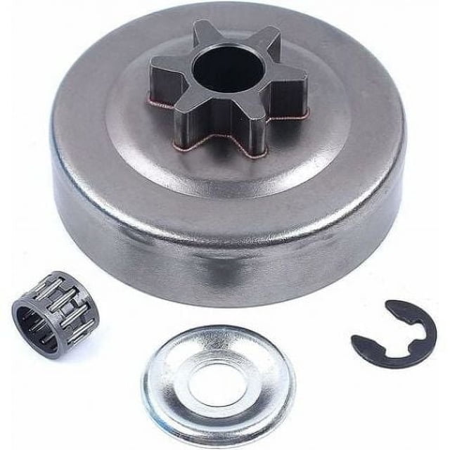 Kit de arandelas de clip en forma de E para piñón de tambor de embrague de 3/8" y 6T para motosierra Stihl MS180 017 018 021 023 025 MS170 MS210 MS230 MS250 n.º 1123 640 2003