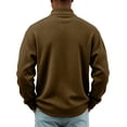 thumbnail image 4 of Mock Neck Sweatshirt for Men Corduroy Full Zip Rib-Knit Jacket with Pocket Soft Ribbed Knit Fall Winter Going Out Daily Wear Fashion Casual Work Coat, 4 of 6