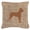 Brown, variant on Carolines Treasures BB1109-BL-OR-PW1818 Boxer Burlap and Orange   Canvas Fabric Decorative Pillow BB1109 18H x18W