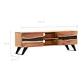 thumbnail image 2 of vidaXL TV Stand 55.1"x11.8"x17.7" Solid Wood Acacia, 2 of 10