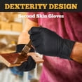 thumbnail image 4 of Guantes desechables TitanFlex, resistentes, de nitrilo negro, 6 ml, 4 of 9