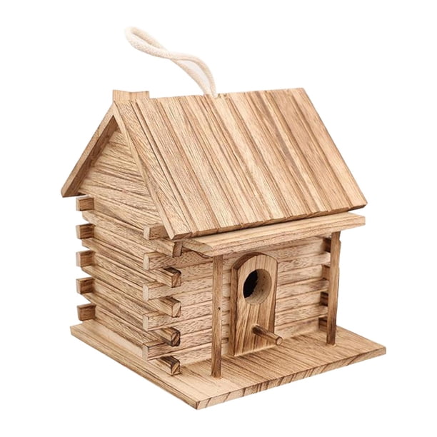 Casa para pájaros colgante de madera, gran aviario decorativo, accesorio de jardín para exteriores.
