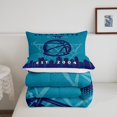 thumbnail image 5 of Comforter Twin Basketball Bedding Set Teens,Basketball City Bedding Comforter Sets,Basketball Fan Gift Duvet Insert with 1 Pillowcase,Charlotte, 5 of 6