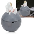 thumbnail image 4 of Cenicero de astronauta con tema de luna dorada, Material de resina, Cenicero portátil decorativo de gran capacidad con tapa para oficina en casa, 4 of 12