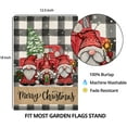 thumbnail image 6 of Merry Christmas Garden Flags for Outside, Buffalo Plaid with Pink Gnomes Truck Trees Small Yard Flags, Winter Xmas Seasonal Outdoor Decor for Farmhouse Holiday,12x18 Double Sided, 6 of 6