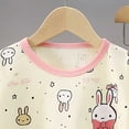 thumbnail image 5 of COMVALUE Pyjama d'Été pour Fillette, 2 Pcs, Haut à Manches Courtes, Tenue de Nuit Confortable et Ajustée, Beige, pour Taille 5-6 Ans, 5 of 5