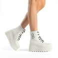 thumbnail image 6 of BURUDANI Women Chunky High-Heel Platform Combat Ankle Boots Goth Lace-Up Motorcycle Booties, 6 of 7