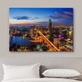 thumbnail image 3 of wall26 Canvas Print Wall Art Aerial View Dusk Sunset Thailand Architecture Cityscape Photography Realism Rustic Scenic Landscape Modern Relax/Calm Colorful for Living Room, Bedroom, Office - 24", 3 of 5