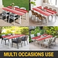 thumbnail image 5 of Red Ombre Table Cloths for 4 Foot Rectangle Tables, Modern Abstract Art Farmhouse Patio Waterproof Elastic Fitted Tablecloths, Washable Rectangular Table Cover for Camping, 5 of 8