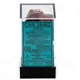 thumbnail image 3 of Chessex CHX26462 Ensemble dés-Gemini Rouge-Bleu Sarcelle/or, 3 of 3