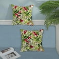 thumbnail image 4 of Merry Christmas Pillow Covers 18x18 Inch Pack of 2,Green Christmas Watercolor Holly Berry Throw Pillow Covers Winter Christmas Decor Linen Pillowcase Farmhouse Cushion Case for Sofa Couch Bed, 4 of 6