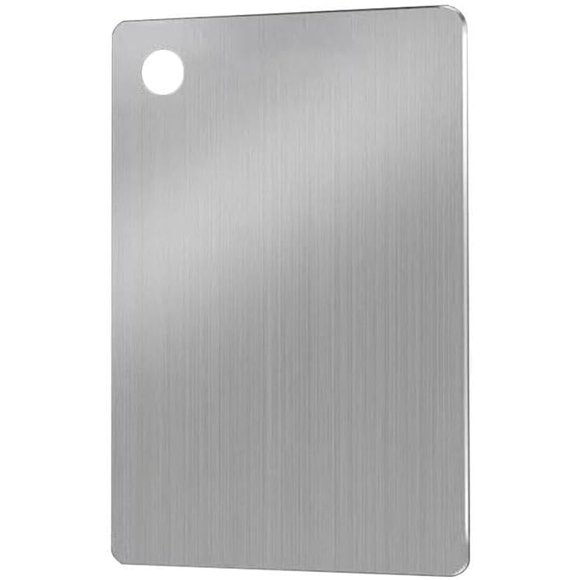 HUGFEGWE Stainless Steel Cutting Board,Double-Sided Stainless Steel Chopping Board for Kitchen Easy to Clean Ideal Food Grade Cutting Boards for Cutting Meats Fruit & Vegetable,18.1 * AZ824-28336