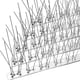 thumbnail image 1 of 5 tiras de pinchos para pájaros para palomas y pájaros pequeños, pinchos de acero inoxidable para pájaros, no más nidos de pájaros ni excrementos, pinchos desmontados, 1 of 6