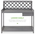 thumbnail image 4 of Banco para macetas Best Choice Products, exterior, jardín, gris, 4 of 7