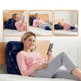 thumbnail image 4 of Cheer Collection Wedge Reading Pillow with Adjustable Bolster Memory Foam Back Support, Navy, 4 of 5