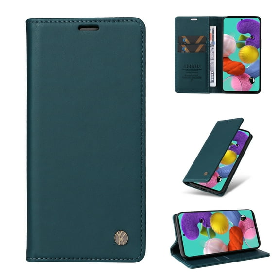 Wallet Case for Samsung Galaxy A53 5G, Business Style PU Leather Magnetic Adsorption Flip Folio Cover with Kickstand Card Slots Cash Holder Soft Silicone Shockproof Protective Case,Blue